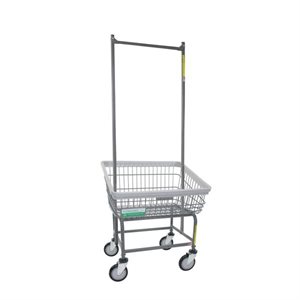 ANTIMICROBIAL FRONT LOAD CART W / DBLE POLE RACK